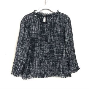 EUC DREW tweed top, sz L